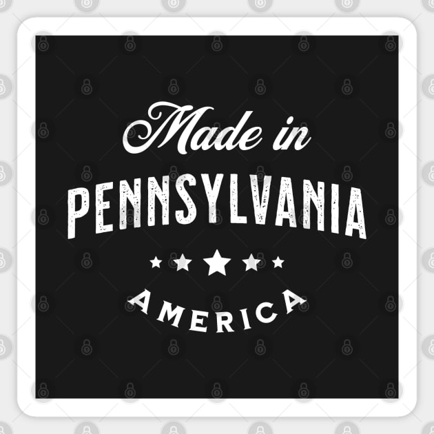 Made In Pennsylvania, USA - Vintage Logo Text Design Sticker by VicEllisArt